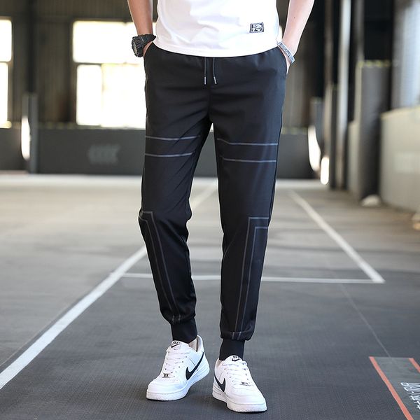 summer thin men's trousers causal side pocket pants for men streetwear cropped trousers korean male sports pencil pants wild 4xl, Black
summer thin men's trousers causal side pocket pants for men streetwear cropped trousers korean male sports pencil pants wild 4xl, Black
