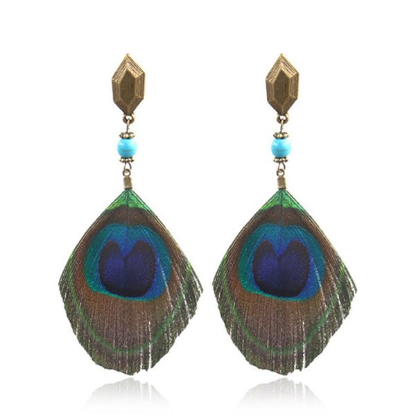 customizable ethnic feather peacock earrings fashion jewelry women resin bead vintage statement bohemian earring supply manufacturers, Silver
customizable ethnic feather peacock earrings fashion jewelry women resin bead vintage statement bohemian earring supply manufacturers, Silver