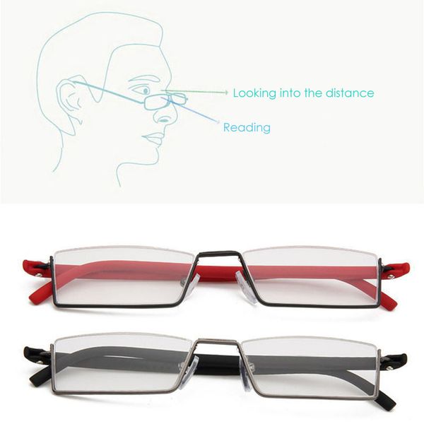 flexible black tr90 half frame semi rimless reader reading glasses with case f05, Silver
flexible black tr90 half frame semi rimless reader reading glasses with case f05, Silver
