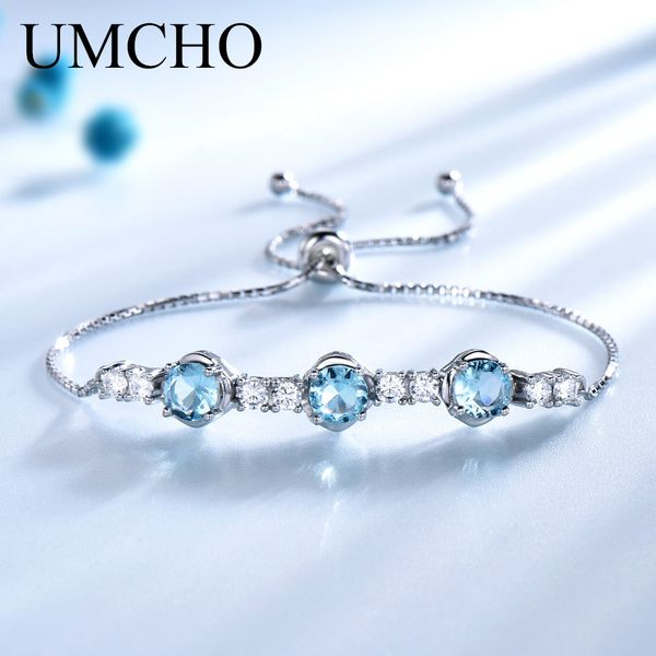 umcho real 925 sterling silver bracelets for women natural sky blue z gemstone adjustable tennis charm wedding fine jewelry, Golden;silver
umcho real 925 sterling silver bracelets for women natural sky blue z gemstone adjustable tennis charm wedding fine jewelry, Golden;silver