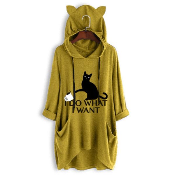 2019 new loose hoodies harajuku large size knit hooded long sleeve hooded irregular cat print female sweatshirts moletom, Black
2019 new loose hoodies harajuku large size knit hooded long sleeve hooded irregular cat print female sweatshirts moletom, Black