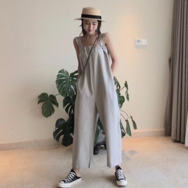 womens rompers and jumpsuits chiffon spaghetti strap wide leg long pants cami straight loose pockets beach romper ae78, Black;white
womens rompers and jumpsuits chiffon spaghetti strap wide leg long pants cami straight loose pockets beach romper ae78, Black;white