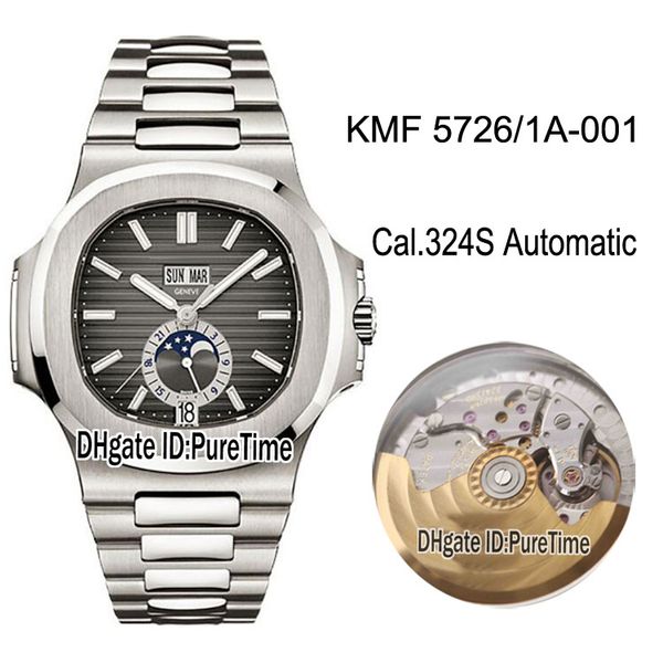 kmf nautilus 5726/1a-001 annual calendar moon phase cal.324sc automatic mens watch gray textured dial stainless steel bracelet puretime d03c, Slivery;brown
kmf nautilus 5726/1a-001 annual calendar moon phase cal.324sc automatic mens watch gray textured dial stainless steel bracelet puretime d03c, Slivery;brown