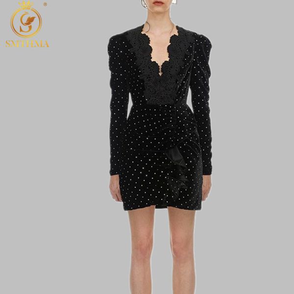 smthma 2020 new spring fashion self portrait dress women v-neck black velvet stitching lace diamond ladies dresses vestido, Black;gray
smthma 2020 new spring fashion self portrait dress women v-neck black velvet stitching lace diamond ladies dresses vestido, Black;gray