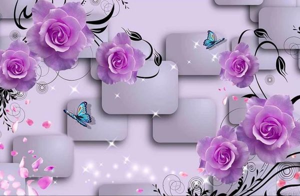 3d murals wallpaper for living room purple rose stereo square fashion 3d background wall
3d murals wallpaper for living room purple rose stereo square fashion 3d background wall