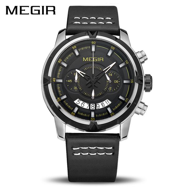 megir sport men quartz watch multifunction chronograph fashion wrist watches clock men relogio masculino with leather strap 2047, Slivery;brown
megir sport men quartz watch multifunction chronograph fashion wrist watches clock men relogio masculino with leather strap 2047, Slivery;brown