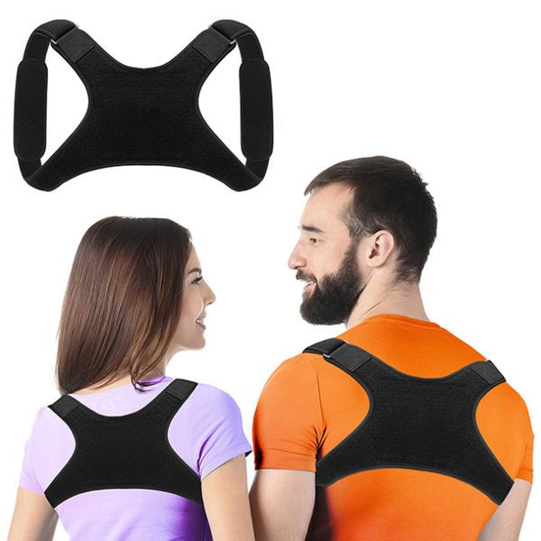 back support adjustable clavicle posture corrector men women upper brace shoulder belt anti-hunchback correction, Black;blue
back support adjustable clavicle posture corrector men women upper brace shoulder belt anti-hunchback correction, Black;blue