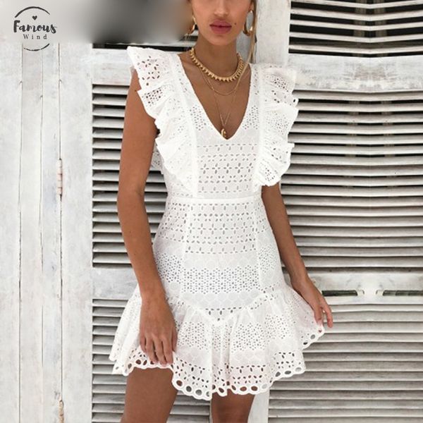 elegant v neck ruffle cotton white women dress embroidery high waist summer dress vintage casual short party dresses, Black;gray
elegant v neck ruffle cotton white women dress embroidery high waist summer dress vintage casual short party dresses, Black;gray
