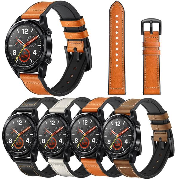 22mm watch strap replacement genuine leather band watch wriststrap for huawei gt honor magic j18, Black;brown 
22mm watch strap replacement genuine leather band watch wriststrap for huawei gt honor magic j18, Black;brown