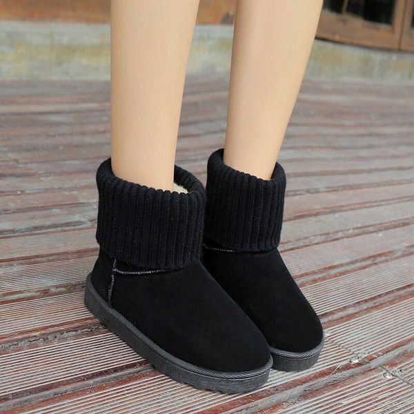 2019 winter snow boots female 2019 fashion ankle boots flat bottom non-slip casual cotton shoes thick plush warm women's boots, Black
2019 winter snow boots female 2019 fashion ankle boots flat bottom non-slip casual cotton shoes thick plush warm women's boots, Black