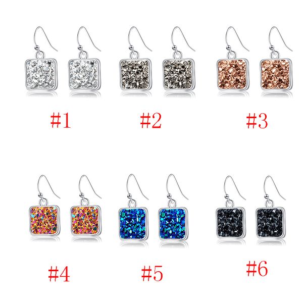 love earrings simple silver square natural stone earrings 6colors for woman ring tc190429 10pcs, Black
love earrings simple silver square natural stone earrings 6colors for woman ring tc190429 10pcs, Black