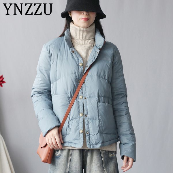 ynzzu 2020 spring winter female jacket vintage short style stand collar single breasted white duck down coat women pockets a1441, Black
ynzzu 2020 spring winter female jacket vintage short style stand collar single breasted white duck down coat women pockets a1441, Black