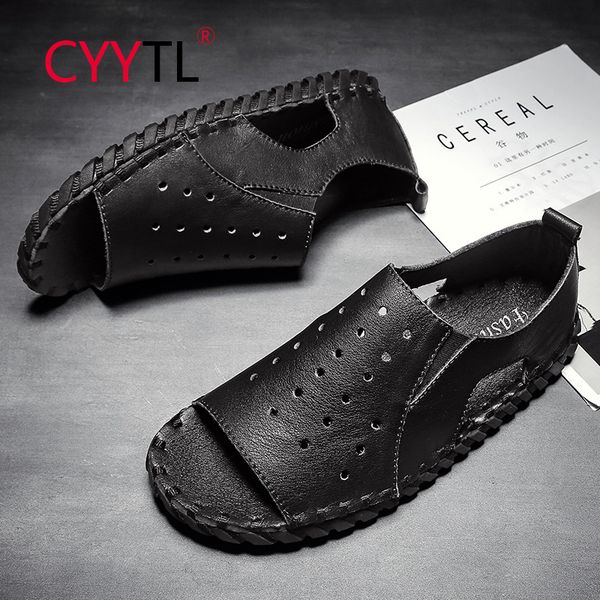 cyytl men sport leather sandals breathable outdoor walking fisherman summer shoes adjustable beach slippers sewing slides, Black
cyytl men sport leather sandals breathable outdoor walking fisherman summer shoes adjustable beach slippers sewing slides, Black
