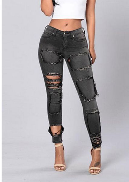 spring 2018 slim women's jeans high waist distressed jeans boyfriend stretch jean femme, Blue
spring 2018 slim women's jeans high waist distressed jeans boyfriend stretch jean femme, Blue
