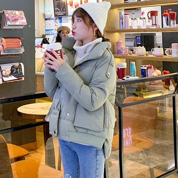 2019 winter cotton-padded clothes online celebrity students short down jacket chic women's college style thick loose cotton coat, Blue;black
2019 winter cotton-padded clothes online celebrity students short down jacket chic women's college style thick loose cotton coat, Blue;black