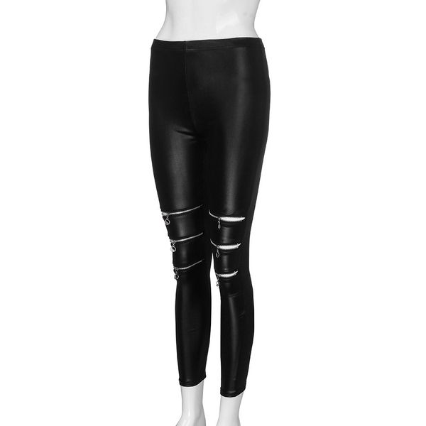 women's leggings fashion casual high elasticity zippers leggings gym active sexi leather leggins spodnie damskie pant, Black
women's leggings fashion casual high elasticity zippers leggings gym active sexi leather leggins spodnie damskie pant, Black