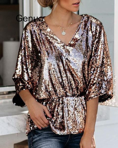 fashion women clubwear casual shirts glitter sequin tunic elegant v neck long sleeve casual shirt blouse, White
fashion women clubwear casual shirts glitter sequin tunic elegant v neck long sleeve casual shirt blouse, White