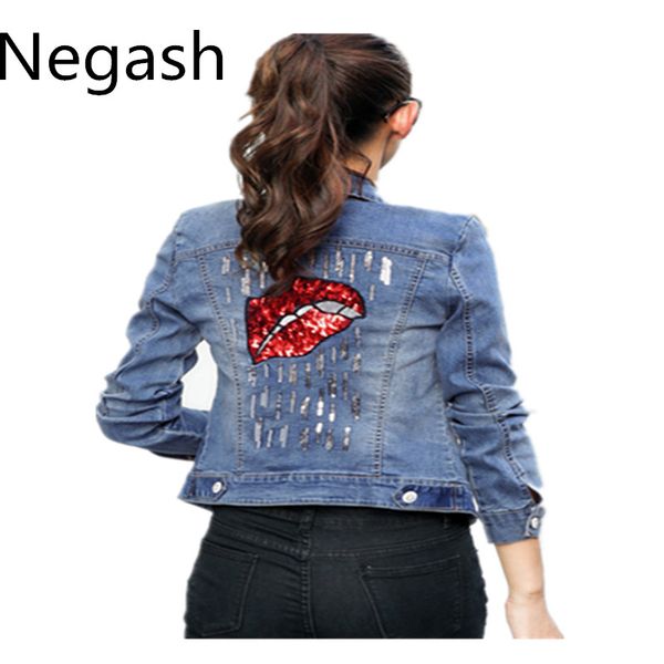 2018 spring autumn new arrive sequined denim jacket women negash brand chaqueta vaquera mori girl, Black;brown
2018 spring autumn new arrive sequined denim jacket women negash brand chaqueta vaquera mori girl, Black;brown