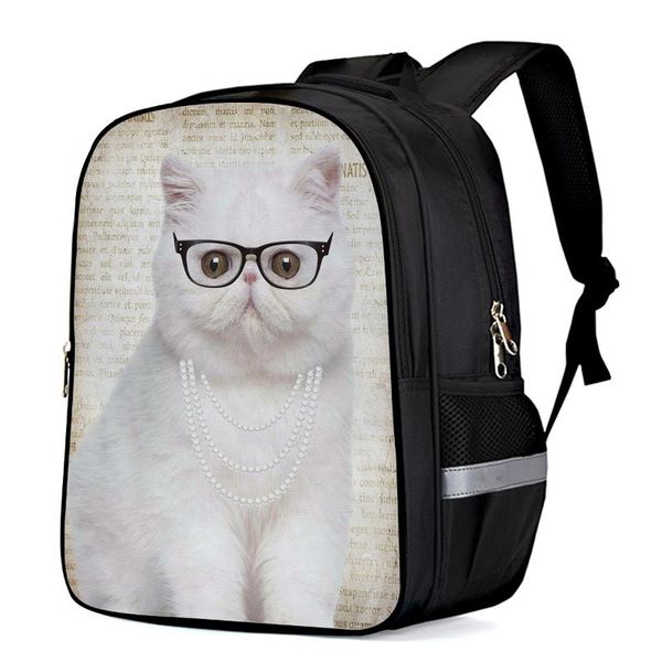 white cat with glasses lapbackpacks school bag child book bag sports bags bottle side pockets
white cat with glasses lapbackpacks school bag child book bag sports bags bottle side pockets