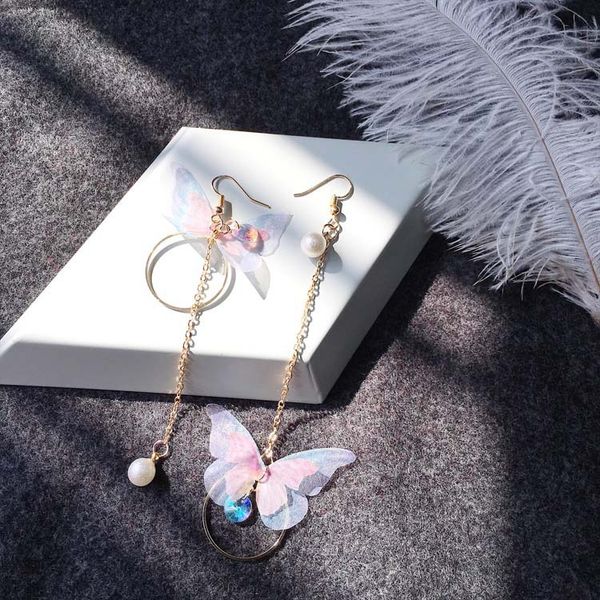 new trend korea retro asymmetrical butterfly earrings long circle wings personality creative tassel earrings for women jewelry, Golden;silver
new trend korea retro asymmetrical butterfly earrings long circle wings personality creative tassel earrings for women jewelry, Golden;silver