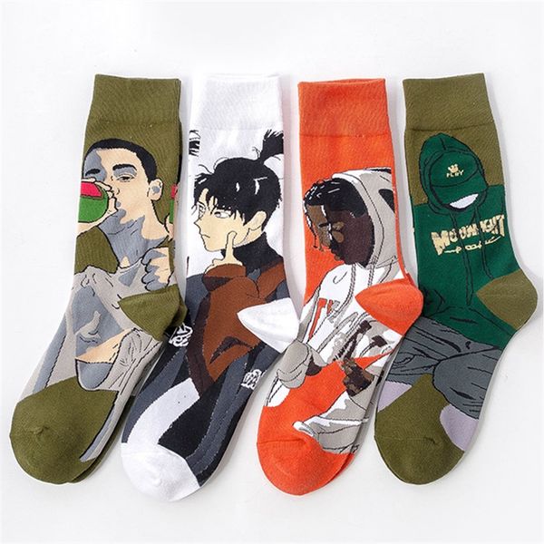 long men's tide street europe and america hip hop wild cartoon middle tube socks female ins skateboard socks calcetines, Black;white
long men's tide street europe and america hip hop wild cartoon middle tube socks female ins skateboard socks calcetines, Black;white