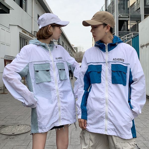 track jacket men's fashion casual multi-pocket tooling hooded jacket men summer streetwear loose hip hop bomber men, Black;brown
track jacket men's fashion casual multi-pocket tooling hooded jacket men summer streetwear loose hip hop bomber men, Black;brown