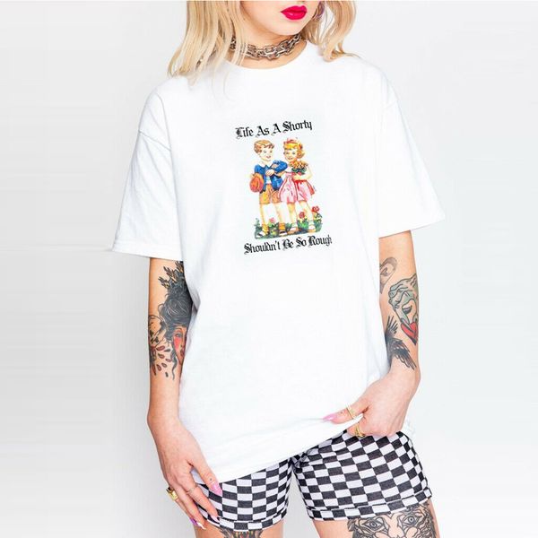 harajuku solid print t shirt 2019 new summer ladies and girls letter print short sleeve t-shirt casual o-neck simple t-shirt, White
harajuku solid print t shirt 2019 new summer ladies and girls letter print short sleeve t-shirt casual o-neck simple t-shirt, White