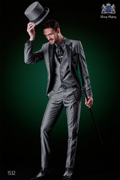 fashionable one button groomsmen peak lapel groom tuxedos men suits wedding/prom/dinner man blazer(jacket+pants+tie+vest) 760, Black;gray
fashionable one button groomsmen peak lapel groom tuxedos men suits wedding/prom/dinner man blazer(jacket+pants+tie+vest) 760, Black;gray