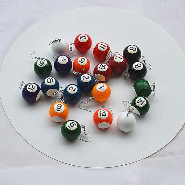 random billiards mini emulational creative diy billiards eardrop personal cute 16 american table tennis earrings, Silver
random billiards mini emulational creative diy billiards eardrop personal cute 16 american table tennis earrings, Silver