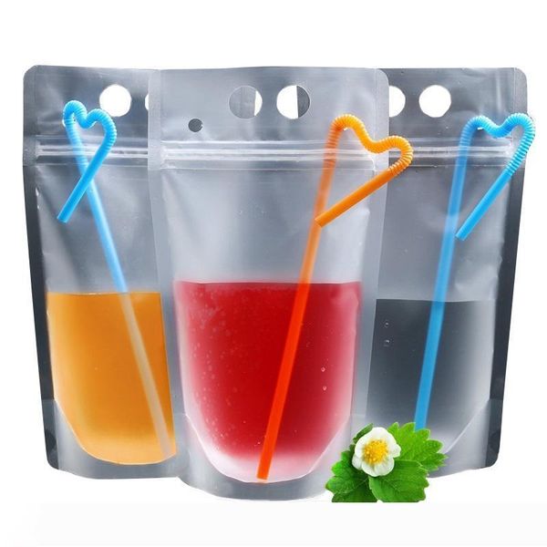 100pcs clear drink pouches bags zipper stand-up plastic drinking bag with straw with holder reclosable heat-proof juice coffee liquid fy4061
100pcs clear drink pouches bags zipper stand-up plastic drinking bag with straw with holder reclosable heat-proof juice coffee liquid fy4061