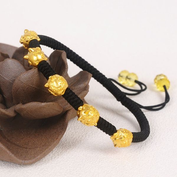 pure 999 24k yellow 3d gold year of the pig bracelet 5pcs little pig zodiac weaving red rope for women men female bracelet 16cm, Golden;silver
pure 999 24k yellow 3d gold year of the pig bracelet 5pcs little pig zodiac weaving red rope for women men female bracelet 16cm, Golden;silver
