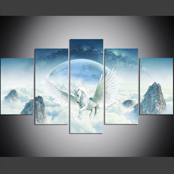 5 piece large size canvas wall art pictures creative unicorn and moon star art print oil painting for living room
5 piece large size canvas wall art pictures creative unicorn and moon star art print oil painting for living room