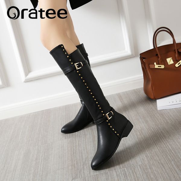 large size 43 lace up knee high boots women autumn soft leather fashion white square heel woman shoes winter sale, Black
large size 43 lace up knee high boots women autumn soft leather fashion white square heel woman shoes winter sale, Black