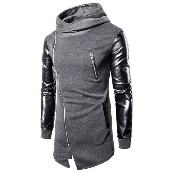 harajuku mens casual zipper hoodie jackets pu leather patchwork motorcycle outwear coat zipper irregular rock coats 2020, White;black
harajuku mens casual zipper hoodie jackets pu leather patchwork motorcycle outwear coat zipper irregular rock coats 2020, White;black