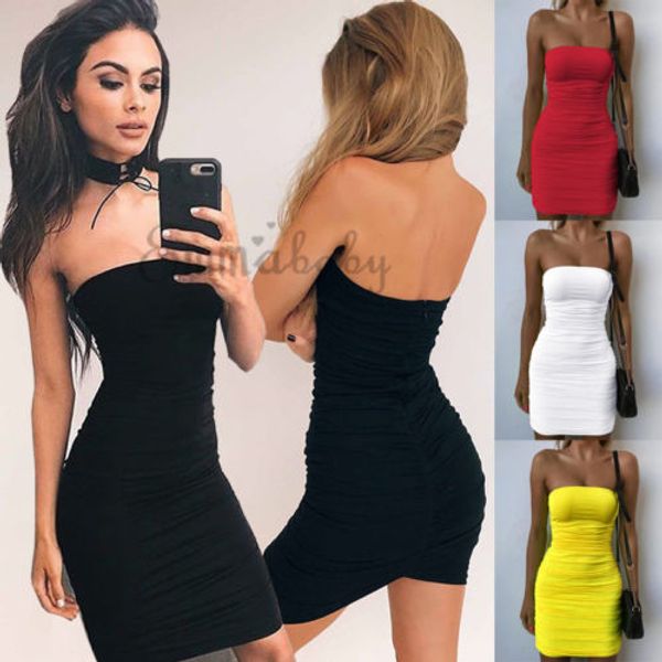 2019 clubwear bandeau dress women summer backless slim dress bodycon evening party club short mini, Black;gray
2019 clubwear bandeau dress women summer backless slim dress bodycon evening party club short mini, Black;gray