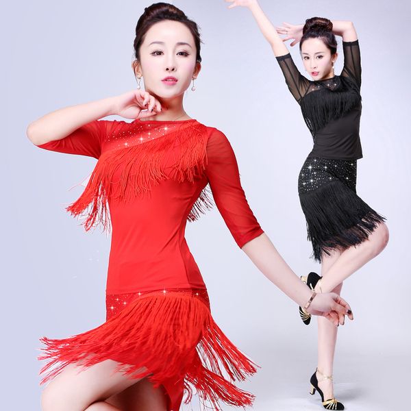 2018 latin dance skirt women costume samba tango kinds of tassels dresses competition performamnce salsa lady latin, Black;red
2018 latin dance skirt women costume samba tango kinds of tassels dresses competition performamnce salsa lady latin, Black;red