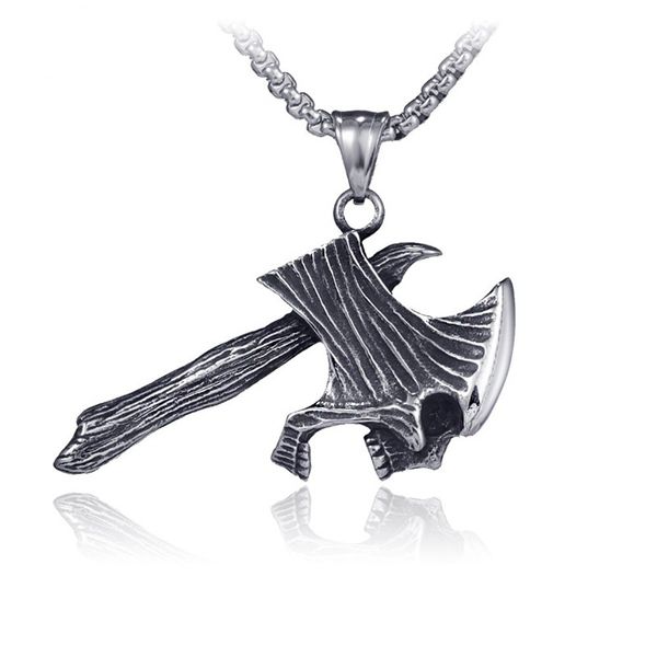 fashion personality retro style stainless steel ghost head axe pendant street hip hop rock men's necklace 9-x00098, Silver
fashion personality retro style stainless steel ghost head axe pendant street hip hop rock men's necklace 9-x00098, Silver