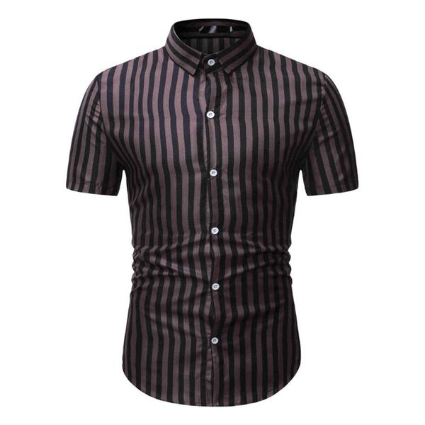 men's casual shirts striped shirt colorful stripe summer short sleeve loose buttons blouse camisa masculina chemise homme, White;black
men's casual shirts striped shirt colorful stripe summer short sleeve loose buttons blouse camisa masculina chemise homme, White;black