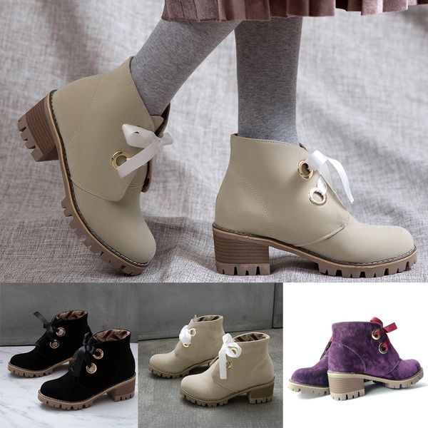 boots women fashion cross-tied keep warm autumn and winter women pure color ankle boots zapatos de mujer, Black
boots women fashion cross-tied keep warm autumn and winter women pure color ankle boots zapatos de mujer, Black