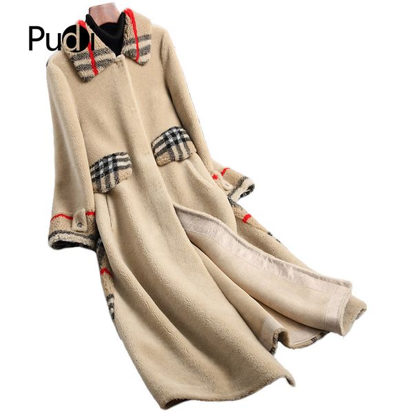 pudi a18189 women's winter real wool fur coat warm jacket coat lady long jacket overcoat, Black
pudi a18189 women's winter real wool fur coat warm jacket coat lady long jacket overcoat, Black