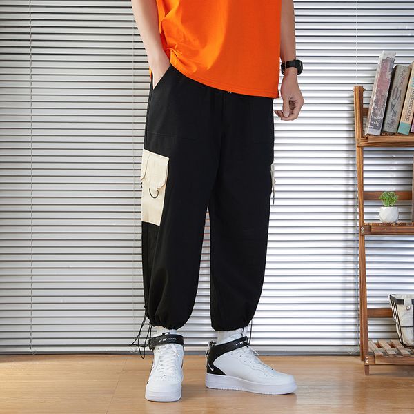 2019 new style men's jogger trousers summer hip hop harem pants fashion pockets straight streetwear ankle-length male sweatpants, Black
2019 new style men's jogger trousers summer hip hop harem pants fashion pockets straight streetwear ankle-length male sweatpants, Black