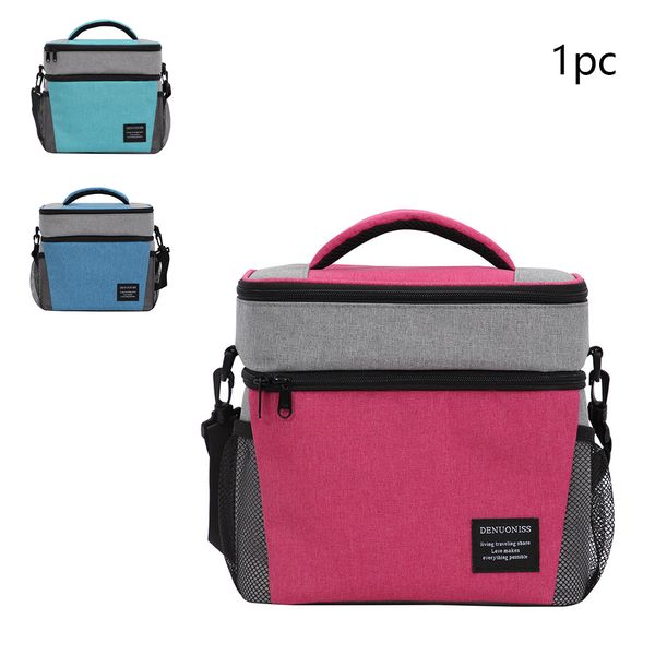 soft teens side pockets leak proof picnic lunch bag insulated double-deck portable zipper office school oxford cloth adults, Blue;pink
soft teens side pockets leak proof picnic lunch bag insulated double-deck portable zipper office school oxford cloth adults, Blue;pink