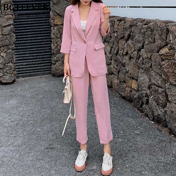 women's suits & blazers bgteever women 2 pieces set casual single button blazer jacket elastic high waist lace-up female straight leg p, White;black
women's suits & blazers bgteever women 2 pieces set casual single button blazer jacket elastic high waist lace-up female straight leg p, White;black