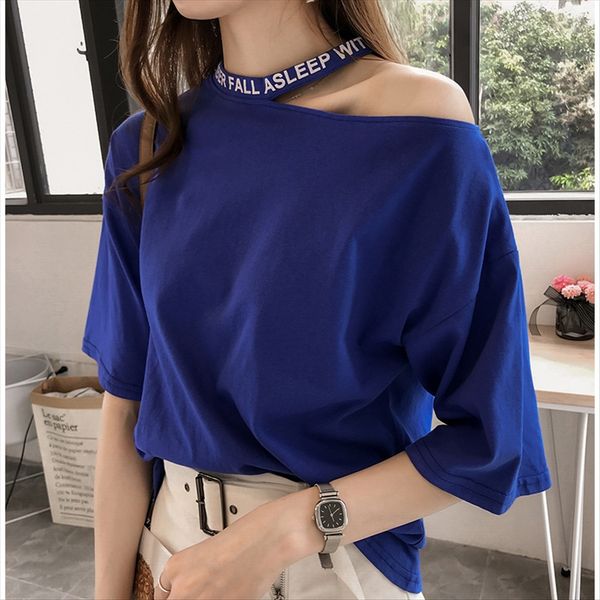 letter underpants hanging neck t- women's short-sleeved shoulder loose slim half-sleeve base letter underpants hanging neck t-shirt wom, White
letter underpants hanging neck t- women's short-sleeved shoulder loose slim half-sleeve base letter underpants hanging neck t-shirt wom, White