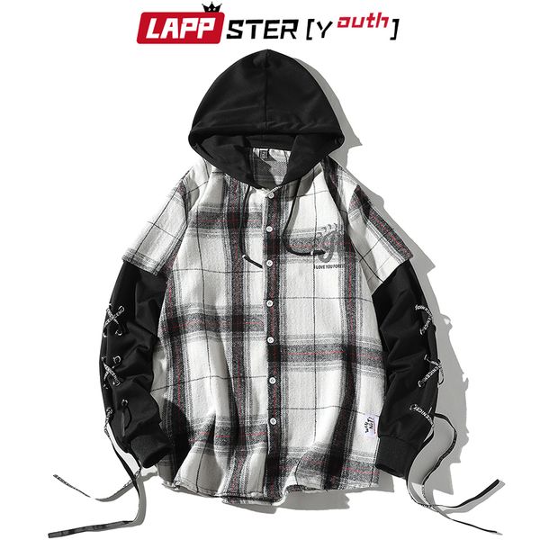 lappster-youth men streetwear bomber jacket 2019 patchwork harajuku plaid hooded jackets coats korean button vintage windbreaker, Black;brown
lappster-youth men streetwear bomber jacket 2019 patchwork harajuku plaid hooded jackets coats korean button vintage windbreaker, Black;brown