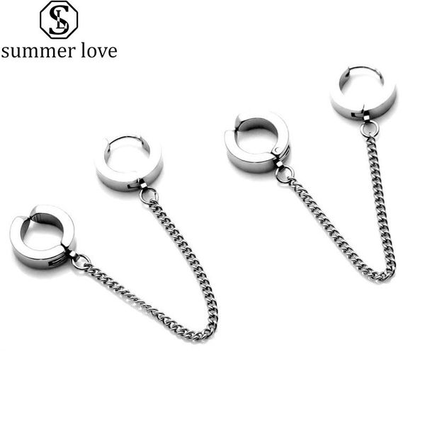 fashion punk stainless steel hoop earrings circle clip on earrings for women trendy jewelry as valentine's day gift-z, Silver 
fashion punk stainless steel hoop earrings circle clip on earrings for women trendy jewelry as valentine's day gift-z, Silver