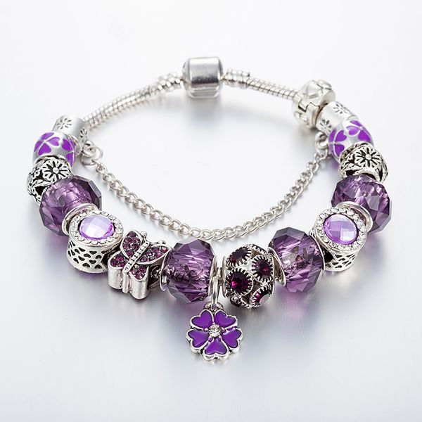 new elegant four-leaf clover pendant beaded bracelet for pandora jewelry diy charm beaded pendant ladies bracelet gift with original box, Black
new elegant four-leaf clover pendant beaded bracelet for pandora jewelry diy charm beaded pendant ladies bracelet gift with original box, Black