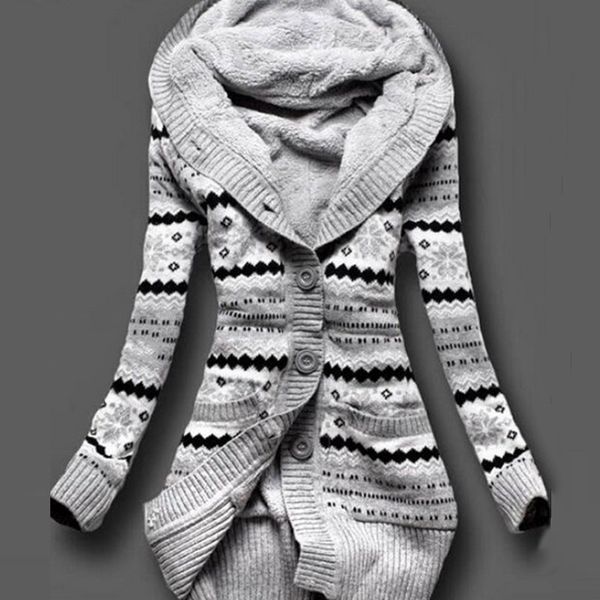 2019 long hooded cardigan women long sleeve v-neck single-breasted contrast color knitted cardigan fleece warm coat outerwear, White
2019 long hooded cardigan women long sleeve v-neck single-breasted contrast color knitted cardigan fleece warm coat outerwear, White