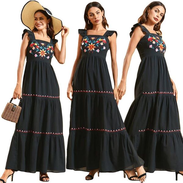 новые женщины boho цветочные вышивка длинное платье лето без рукавов длинные халаты свободные повседневные платья без спинки кафтан плиссиро, Black;gray
новые женщины boho цветочные вышивка длинное платье лето без рукавов длинные халаты свободные повседневные платья без спинки кафтан плиссиро, Black;gray