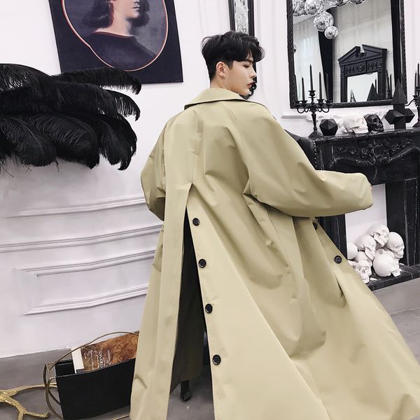 xiu luo new fashion vintage fashion casual loose long trench coat male japan style windbreaker cardigan jacket spring overcoat, Tan;black
xiu luo new fashion vintage fashion casual loose long trench coat male japan style windbreaker cardigan jacket spring overcoat, Tan;black